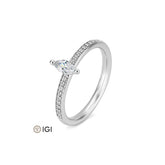 Bague de fiançailles Breuning Navette avec diamants